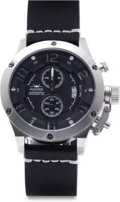 Aviatrix AVX-0001 chronograph series with Black strap Analog Watch  - For Men & Women   Watches  (Aviatrix)