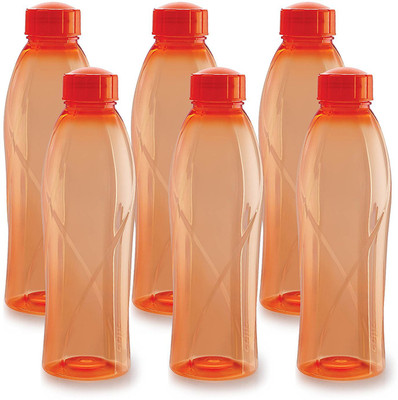 

Cello Texas 1000 ml Water Bottles(Set of 6, Orange)