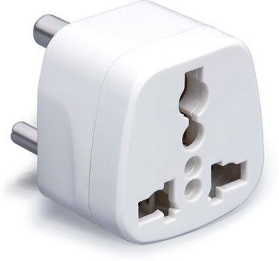 

Axxel 3 pin Indea Traveller Conversion Plug, White / Beige Worldwide Adaptor(White)