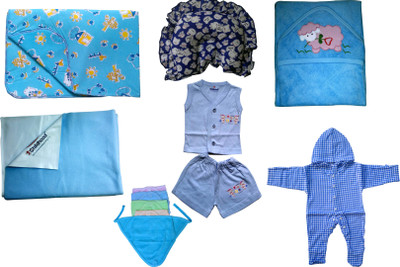 

Xchildhood Newborn baby care combo set .(Multicolor)