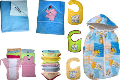 

Xchildhood Newborn Baby Care Combo Set .(Multicolor)
