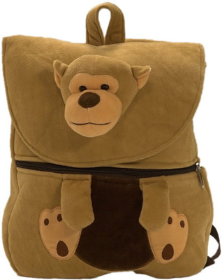 

Creative India Exports Monkey Soft Toy Velvet School Bag School Bag(Brown, 14 inch)
