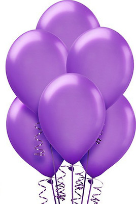 

TOYXE Solid 40011 Latex Pearl Toy Balloon(Purple, Pack of 100)