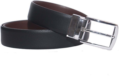 

PRUG Men Formal Black Genuine Leather Reversible Belt