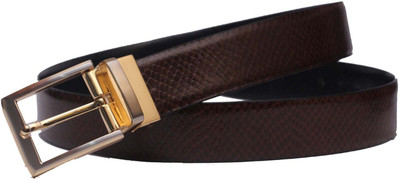 

PRUG Men Formal Brown Genuine Leather Reversible Belt