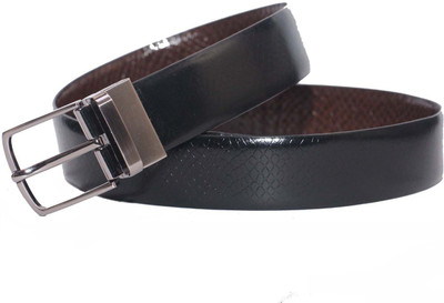 

Kiko Men Formal Black Genuine Leather Reversible Belt