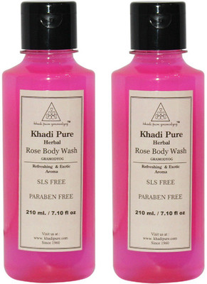 

Khadi Pure Rose Body Wash SLS and PARABEN FREE(420 ml, Pack of 2)