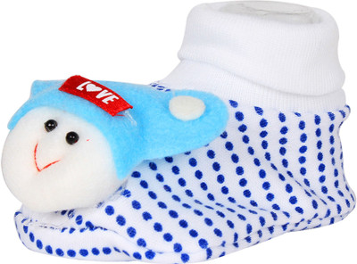 

Ole Baby Cute Faces Plush Soft Organic Cotton 3d Ole Toons Booties 0-9 Months Booties(Toe to Heel Length - 10 cm Multicolor)