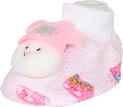 

Ole Baby Cute Faces Plush Soft Organic Cotton 3d Ole Toons Booties 0-9 Months Booties(Toe to Heel Length - 10 cm Multicolor)