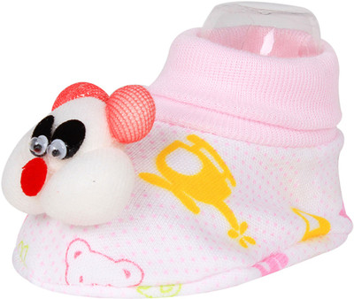 

Ole Baby Cute Faces Plush Soft Organic Cotton 3d Ole Toons Booties 0-9 Months Booties(Toe to Heel Length - 10 cm Multicolor)
