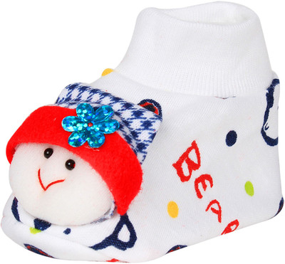 

Ole Baby Cute Faces Plush Soft Organic Cotton 3d Ole Toons Booties 0-9 Months Booties(Toe to Heel Length - 10 cm Multicolor)