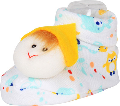 

Ole Baby Cute Faces Plush Soft Organic Cotton 3d Ole Toons Booties 0-9 Months Booties(Toe to Heel Length - 10 cm Multicolor)