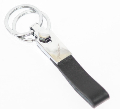 

Aura Imported Double Ring Pulsar Locking Key Chain(Black, Silver)