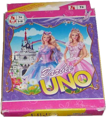 

Funcart Barbie Uno playing cards for kids(Multicolor)