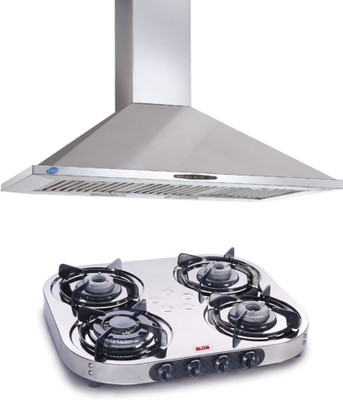 

GLEN Glen COOKER HOOD (Chimney) 6058 SS 60CM 750M3 BF-LTW + Alda Cook Top 144 TR ( COMBOS ) Wall Mounted Chimney(black 750 CMH)