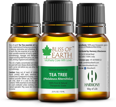 

Bliss of Earth Premium TEA TREE (Melaleuca Alternifolia) Therapeutic Grade essential oil(10 ml)