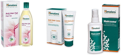 Himalaya hair fall oil 100ml .hair loss cream 100 ml and hair zone 60 ml(Set of 3) Flipkart
