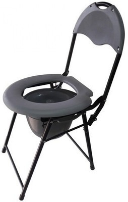 

karma ryder 200 MS Commode Shower Chair(Grey, Black)