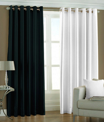 

Livingcreation 213 cm (7 ft) Polyester Door Curtain (Pack Of 2)(Plain, Multicolor)