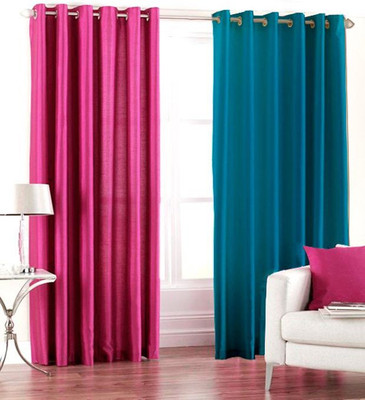 

Livingcreation 213 cm (7 ft) Polyester Door Curtain (Pack Of 2)(Plain, Multicolor)