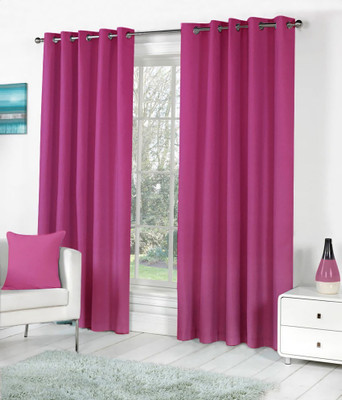 

Livingcreation 213 cm (7 ft) Polyester Door Curtain (Pack Of 2)(Plain, Multicolor)