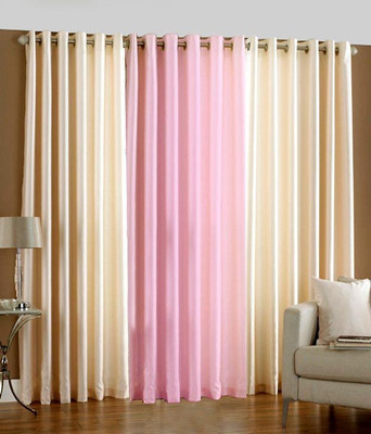 

Livingcreation 213 cm (7 ft) Polyester Door Curtain (Pack Of 3)(Plain, Multicolor)