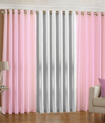 

Livingcreation 213 cm (7 ft) Polyester Door Curtain (Pack Of 3)(Plain, Multicolor)