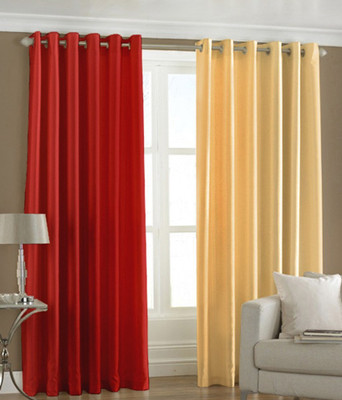 

Livingcreation 213 cm (7 ft) Polyester Door Curtain (Pack Of 2)(Plain, Multicolor)