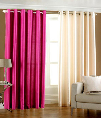

Livingcreation 213 cm (7 ft) Polyester Door Curtain (Pack Of 2)(Plain, Multicolor)
