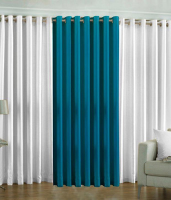 

Livingcreation 213 cm (7 ft) Polyester Door Curtain (Pack Of 3)(Plain, Multicolor)