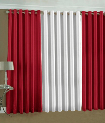 

Livingcreation 213 cm (7 ft) Polyester Door Curtain (Pack Of 3)(Plain, Multicolor)