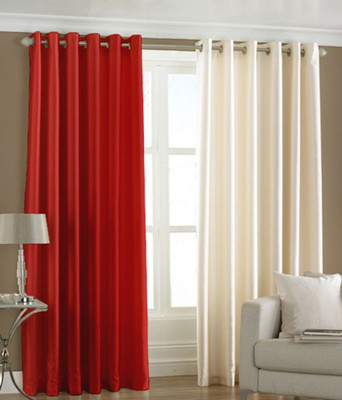 

Livingcreation 213 cm (7 ft) Polyester Door Curtain (Pack Of 2)(Plain, Multicolor)