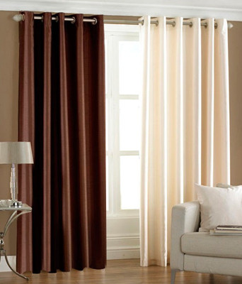 

Livingcreation 213 cm (7 ft) Polyester Door Curtain (Pack Of 2)(Plain, Multicolor)