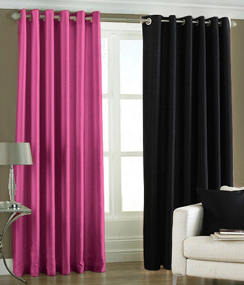 

Livingcreation 213 cm (7 ft) Polyester Door Curtain (Pack Of 2)(Plain, Multicolor)