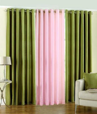 

Livingcreation 213 cm (7 ft) Polyester Door Curtain (Pack Of 3)(Plain, Multicolor)