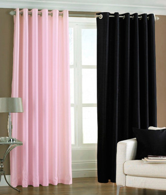 

Livingcreation 213 cm (7 ft) Polyester Door Curtain (Pack Of 2)(Plain, Multicolor)