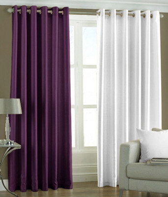 

Livingcreation 213 cm (7 ft) Polyester Door Curtain (Pack Of 2)(Plain, Multicolor)