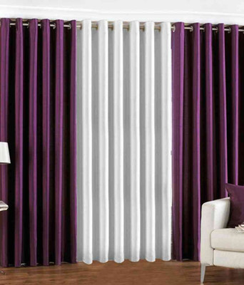

Livingcreation 213 cm (7 ft) Polyester Door Curtain (Pack Of 3)(Plain, Multicolor)