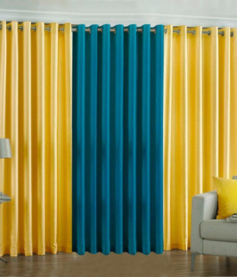 

Livingcreation 213 cm (7 ft) Polyester Door Curtain (Pack Of 3)(Plain, Multicolor)