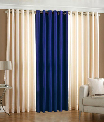 

Livingcreation 213 cm (7 ft) Polyester Door Curtain (Pack Of 3)(Plain, Multicolor)
