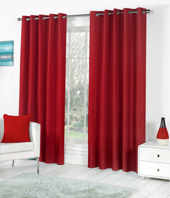 

Livingcreation 213 cm (7 ft) Polyester Door Curtain (Pack Of 2)(Plain, Multicolor)