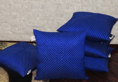 ZIKRAK EXIM Self Design Cushions Cover(Pack of 5, 40 cm*40 cm, Blue)