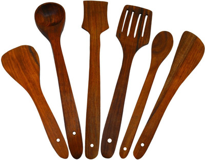 

myWoodKart Disposable Wooden Cooking Spoon Set(Pack of 6)