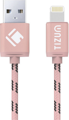 

TIZUM 8 Pin Lightning (4.0 ft / 1.2 mtr) Premium Kevlar-Nylon Fiber, Fast Charging & Data Sync Lightning Cable(Gold, Gold)
