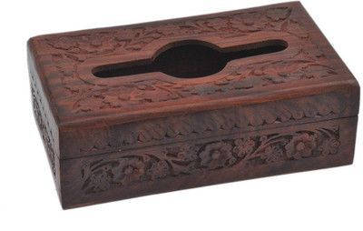 

Craftspoint 1 Compartments Wood wooden tissue box(Brown)