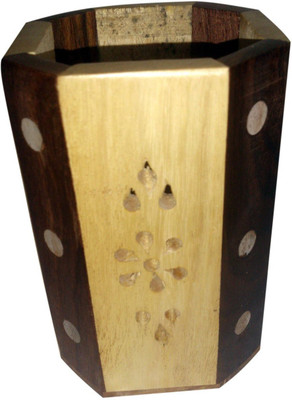 

Craftspoint 1 Compartments Wooden Pen Stand(Brown, Yellow)