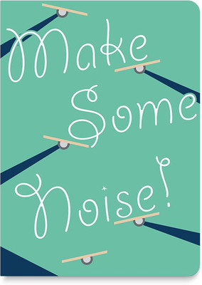 

inkFlap A5 Journal(FlapBook Premium Notebook - Make Some Noise, Green & Blue)