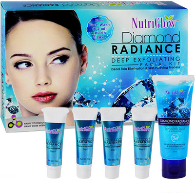 

NutriGlow Diamond Radiance Facial Kit 55g With Face Wash 65ml 55 g(Set of 2)