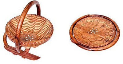 craftspoint Wood Fruit & Vegetable Basket(Brown)