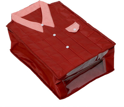 KUBER INDUSTRIES Designer Large Size Shirt Cover Soft Cotton Parachute Material Maroon Color With Textured Dotted Border KI3174 KI650303S Maroon KU